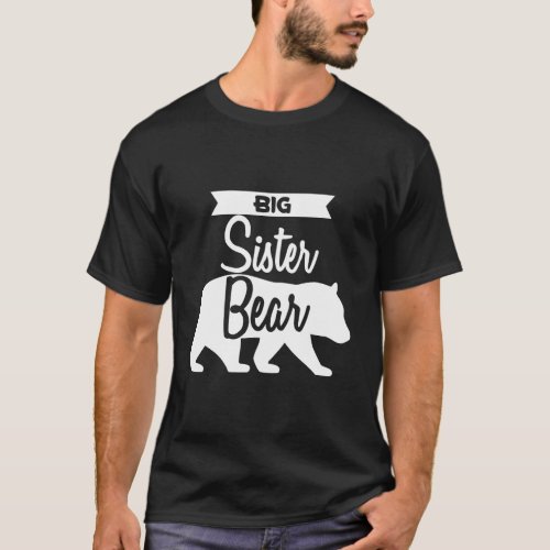 Big Sister Bear Shirt T_Shirt Matching Family Long