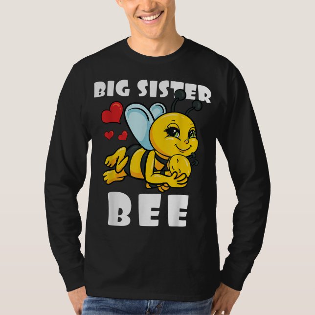 Big Sister Bee Lover Matching Family Outfit Baby R T-Shirt (Front)