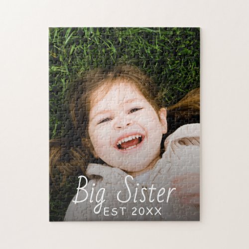 Big Sister Big Brother New Sibling Birth Photo Jigsaw Puzzle