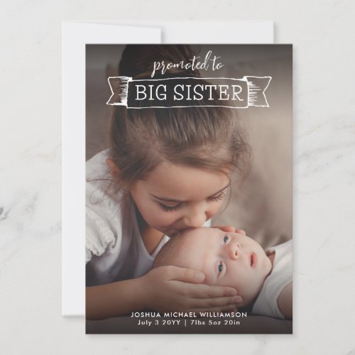 Big Sister Birth Announcement 2 Photo