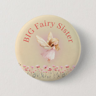 Big Sister Birthday Fairy Button