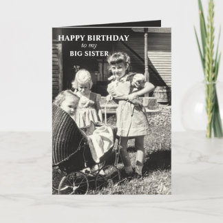 Big Sister Birthday, Siblings Sisters Card