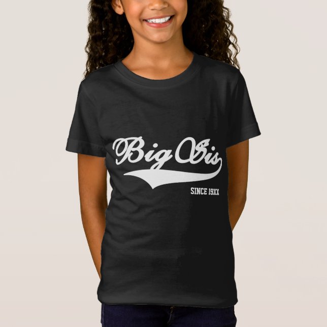 Big Sister Black TShirt (Available In 20 Colors) (Front)