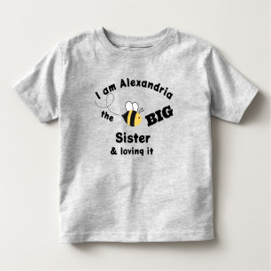 Big Sister Bumble Bee and Loving it Gray T-Shirt