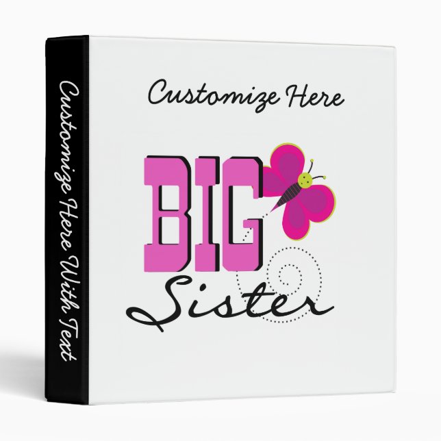 Big Sister - Butterfly Gifts Binder (Front/Spine)