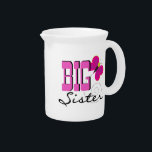 Big Sister - Butterfly Gifts Drink Pitcher<br><div class="desc">If you've got the best sister surprise her with our Big Sister Butterfly design keepsake tiles,  boxes,  throw pillows,  ornaments,  stickers,  mugs,  magnets,  cards,  or other Big Sister items!</div>