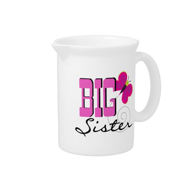 Big Sister - Butterfly Gifts Drink Pitcher (Right)