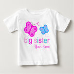 Big Sister Butterfly Personalized T-shirt at Zazzle