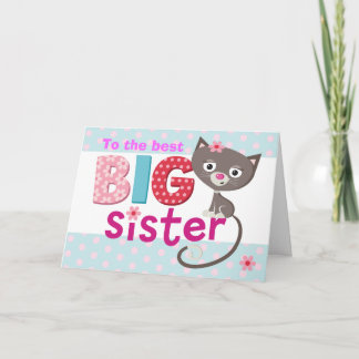 BIG Sister cat Card