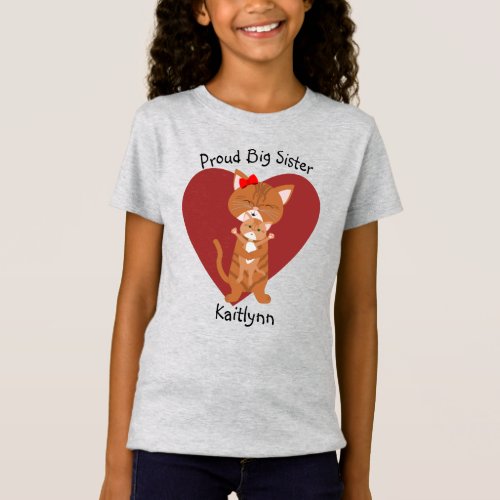 Big Sister Cat Personalized T_Shirt