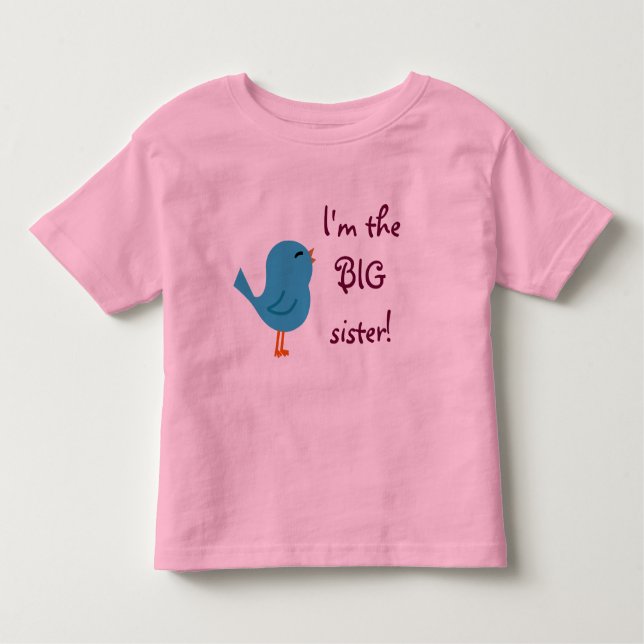 Big Sister Cheerful Bird Shirt (Front)
