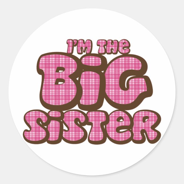 Big Sister Classic Round Sticker (Front)