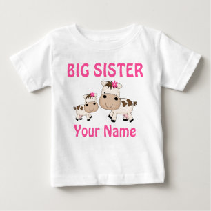 Big Sister Cow Personalized T-shirts