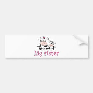 Big Sister Cow T-shirt Bumper Sticker