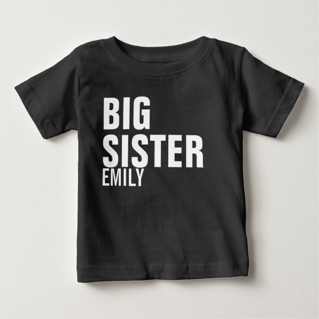 Big Sister Custom Toddler Sweatshirt Baby T-Shirt (Front)