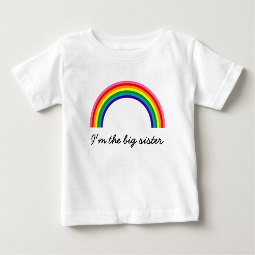 Big Sister Customizable Rainbow Tee