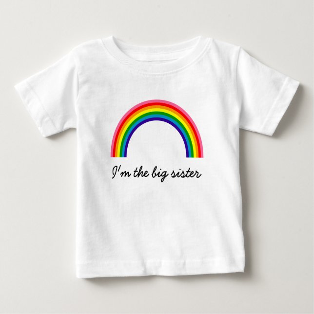 Big Sister Customizable Rainbow Tee (Front)