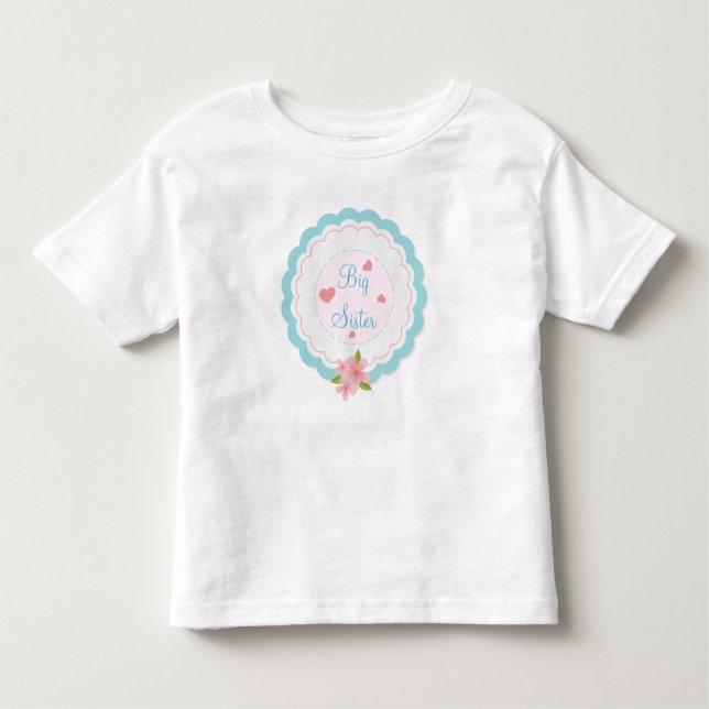 Big Sister Cute Toddler Ruffle Shirt (Front)