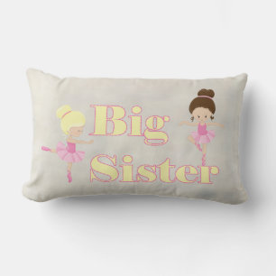 Big Sister Dancing Ballerina Lumbar Pillow