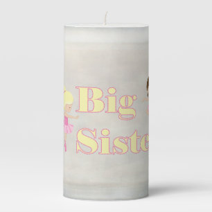 Big Sister Dancing Ballerina Sibling Pillar Candle