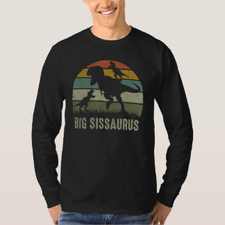 Big Sister Dinosaur T Rex Big Sissaurus 2 Kids Fam T-Shirt