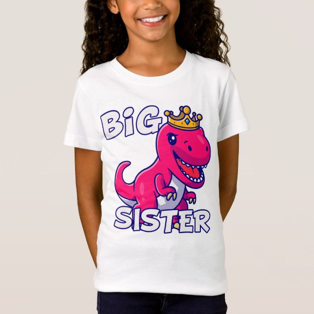 Big Sister Dinosaur T-Shirt (Front)