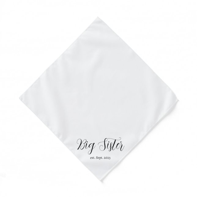 Big Sister Dog Bandana (Front)