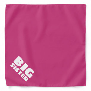 BIG SISTER dog bandana Pink pet neckerchief