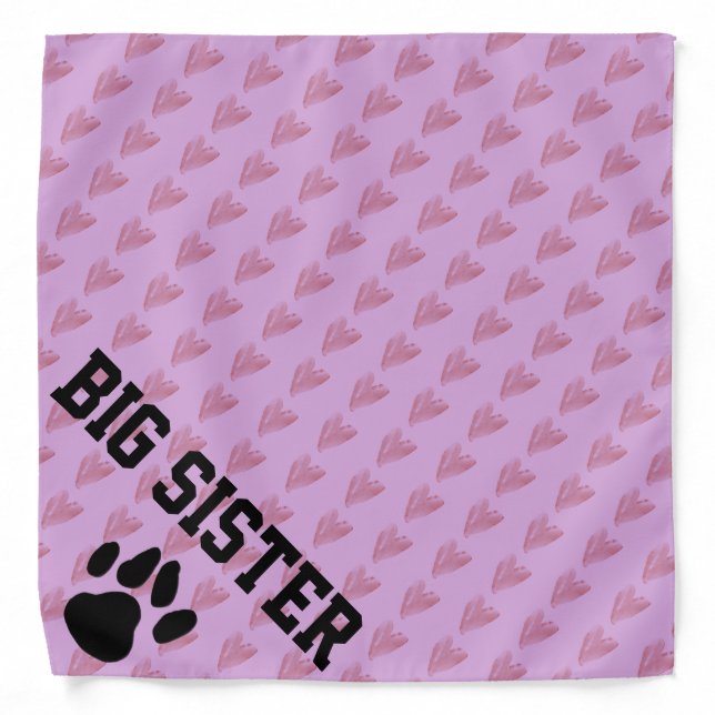 big sister dog bandanna (Front)