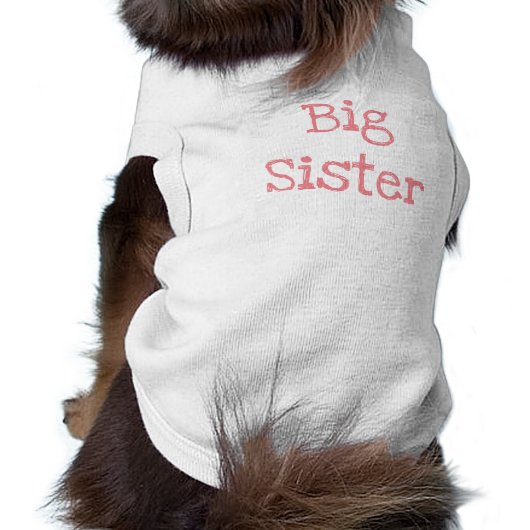 Big Sister Doggie Ribbed Tank Top (Back)