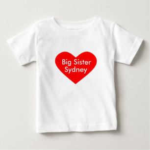 Big Sister Dress Personalize with Name Baby T-Shirt