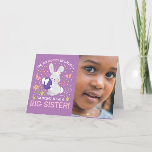Big Sister Easter Pregnancy Photo Announcement