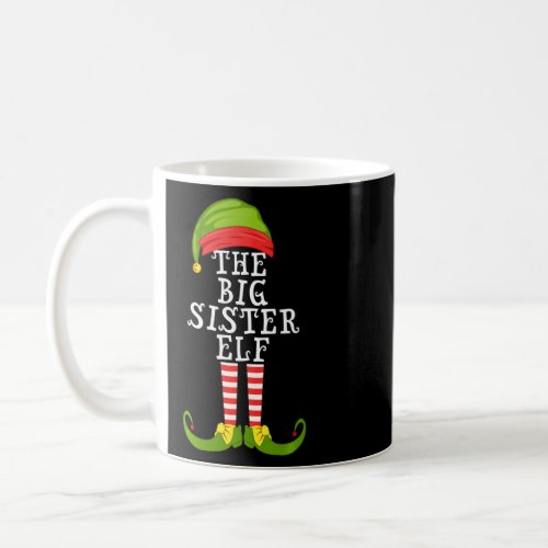 Big Sister Elf Matching Family Group Christmas Paj Coffee Mug
