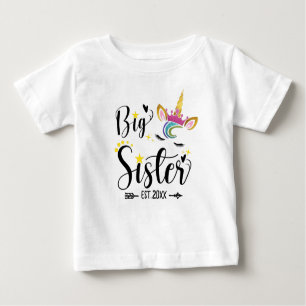 Big Sister EST.2022, unicorn Baby T-Shirt