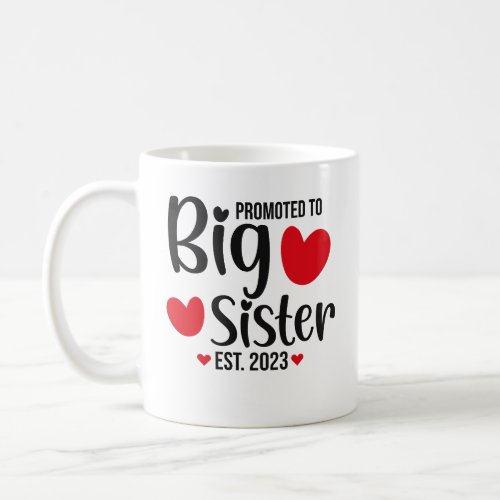 big sister est 2023 coffee mug
