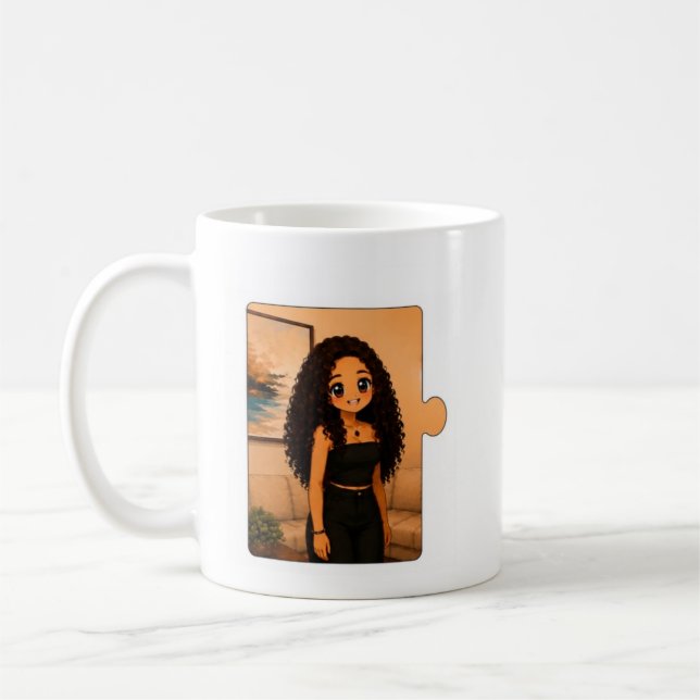 Big Sister Family Puzzle Coffee Mug Gift Cute Edit (Left)