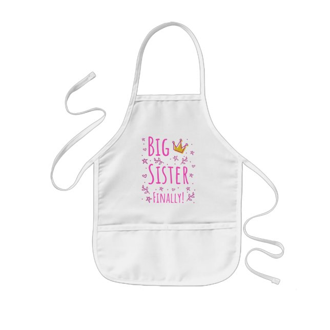 Big Sister Finally III Kids' Apron (Front)