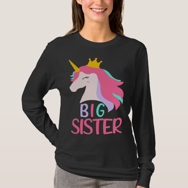 Big sister finally Unicorn T-Shirt (Front)