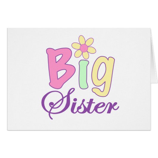 Big sister (flower) cards (Front Horizontal)