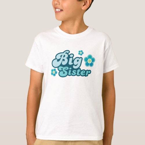 Big Sister Funky Aqua T_shirts