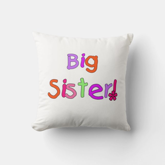 Big Sister Gifts Throw Pillow (Front)