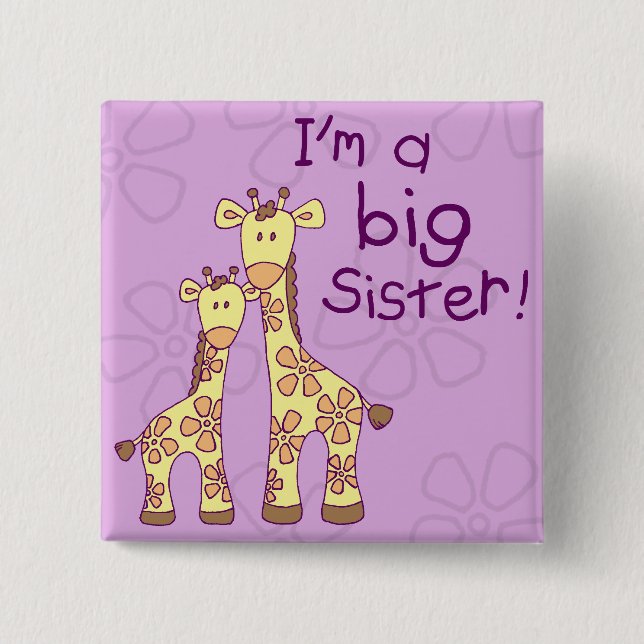 Big Sister Giraffe Button (Front)