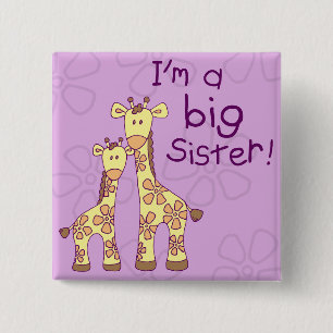Big Sister Giraffe Button