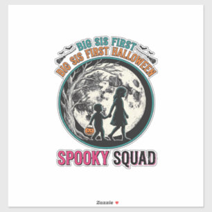 Big Sister Halloween Shirt for Her First Spooky Se Sticker