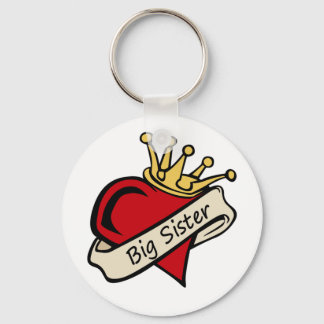 Big Sister Heart Tattoo Keychain