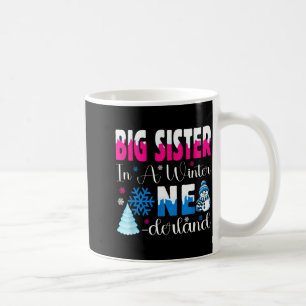 Big Sister In A Winter Onederland Bday Girl Sweet Coffee Mug
