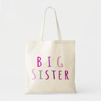 Big Sister in Pink Tote Bag