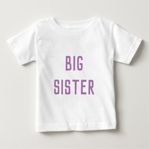 Big Sister in Purple Baby T_Shirt