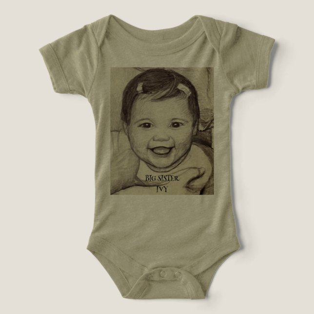 BIG SISTER IVY BABY OUTFIT INFANT T-SHIRT (Design Front)