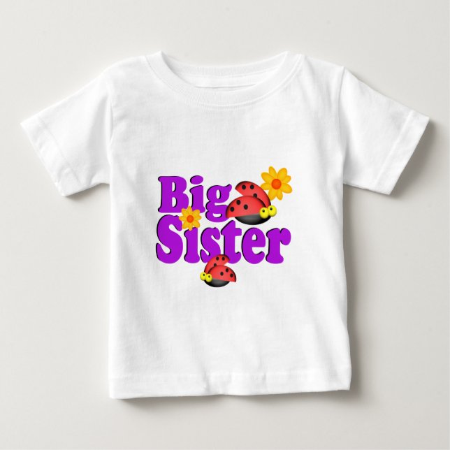 Big Sister Ladybug Baby T-Shirt (Front)